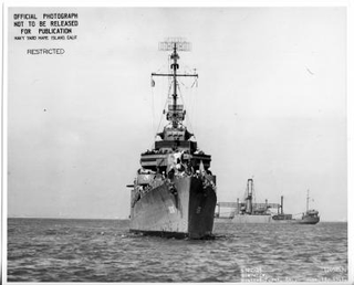 The USS Abner Read in action, 1943.
